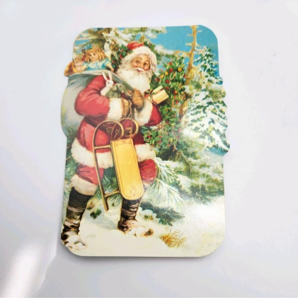 Vntg Happy Holidays Victorian Die Cut Blank Note Cards By Punch Studio Set of 14